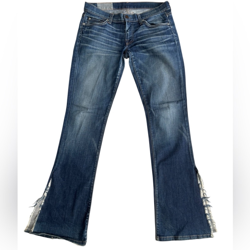 TEXTILE BY ELIZABETH JAMES TYLER BOOTCUT JEANS SIDE SLIT SIZE 29